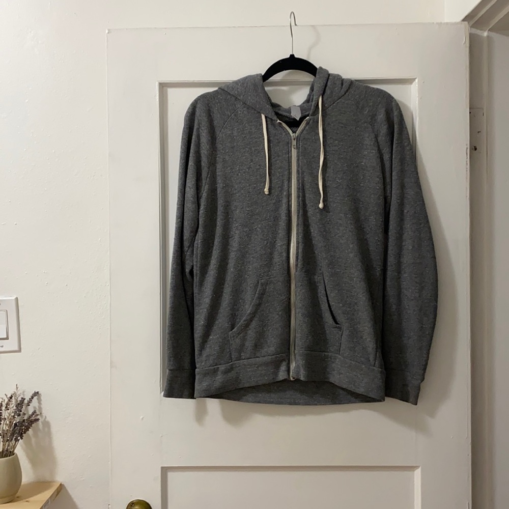 Alternative | Grey Zipper Hoodie L